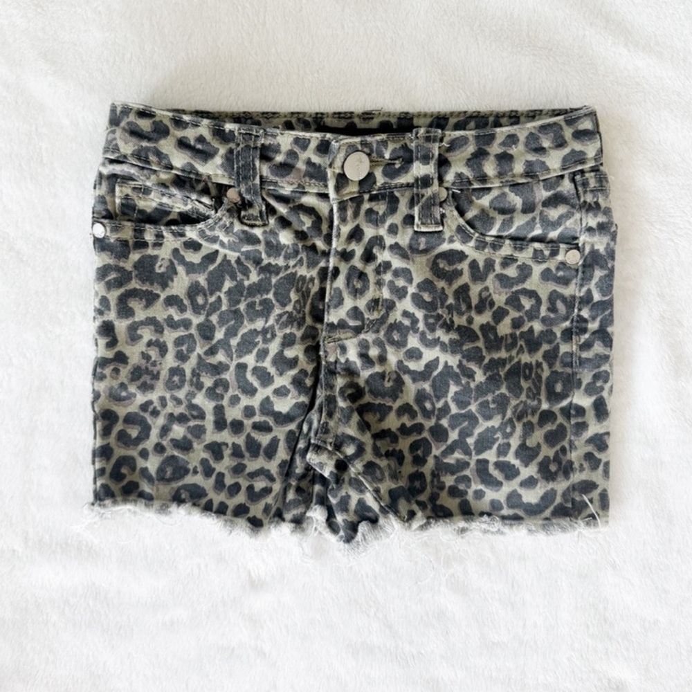Joe’s Jeans Girls Leopard Print Denim Cutoff Shorts Size 5
